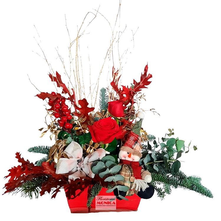 Jardinera Roja de Navidad